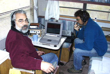 Ron, K6EXT, and Jeff, AC6KW, at their rigs